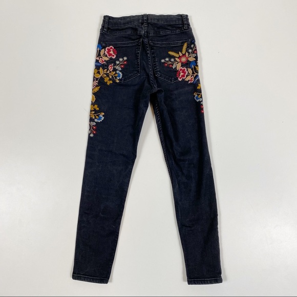 TOPSHOP Jamie Moto Embroidered High Waist SOLD - Picture 6 of 11